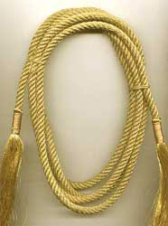 Cording - 8' Metallic Gold Cord with two 6" Tassels