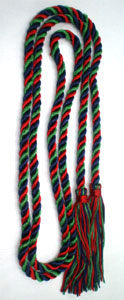 Single Honor Cord in 3 Colors - NAVY BLUE, KELLY GREEN and DARK RED