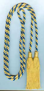 Single Honor Cord in 2 Colors - NAVY BLUE and LIGHT GOLD