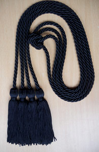Honor Cord -BLACK AND BLACK  honor cords