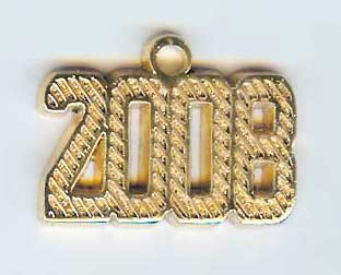 Gold Plated Year Tag