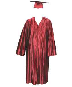 Maroon High School Gown