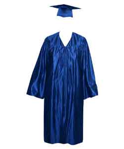 Royal Blue High School Gown