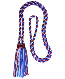 Royal Blue/White/Red honor cord