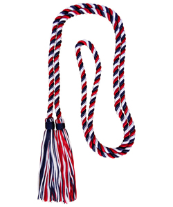 Navy Blue/Red/White honor cord