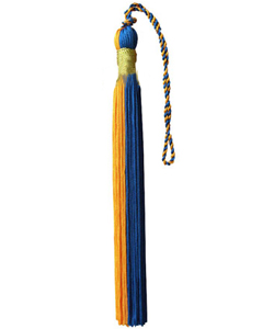 Orange/Royal Blue tassels