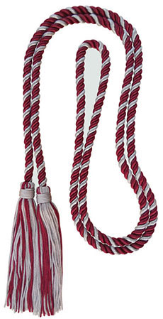 Burgundy/Silver honor cord