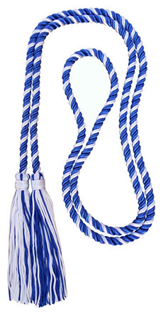 Royal Blue/White honor cord