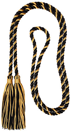 Light Gold/Black honor cord