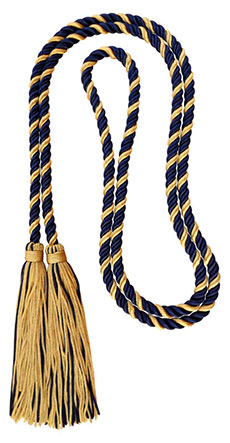 Light Gold/Navy Blue honor cord